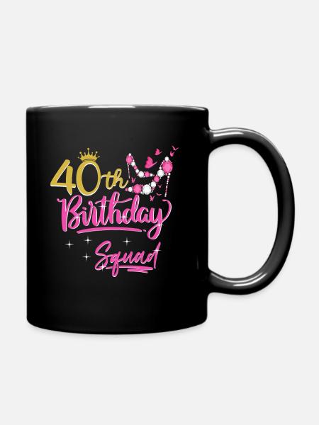 40 ans femmes 40 ans cadeau - Mug uni - noir