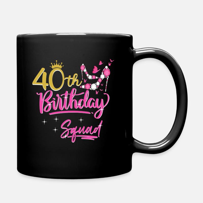 40 ans femmes 40 ans cadeau - Mug uni - noir