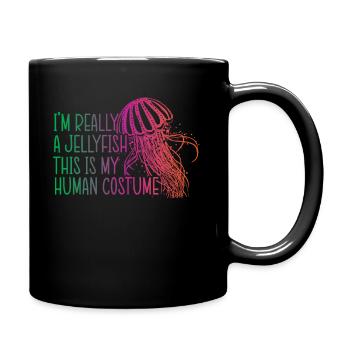 I'm really a jellyfish - Full Colour Mug - black - Right