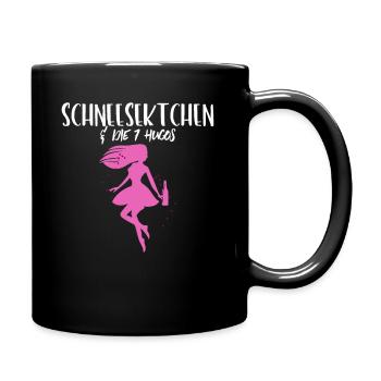 SchneeSEKTchen & die 7 Hugos - Tasse einfarbig - Schwarz - Rechts
