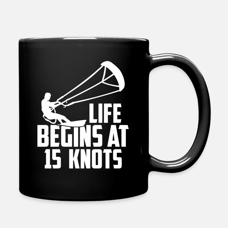 Kite Kiteboarding Kitesurfer Geschenk - Tasse einfarbig - Schwarz