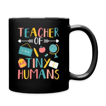 Teaching Kindergarten Preschooler Kids Education - Full Colour Mug - black - Right