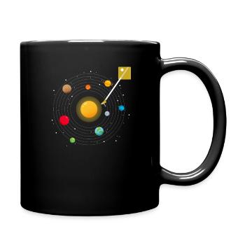 Sonnensystem Mischpult Loop EDM Techno - Tasse einfarbig - Schwarz - Rechts