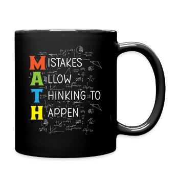 MATH Mistakes Allow Thinking To Happen - Full Colour Mug - black - Right