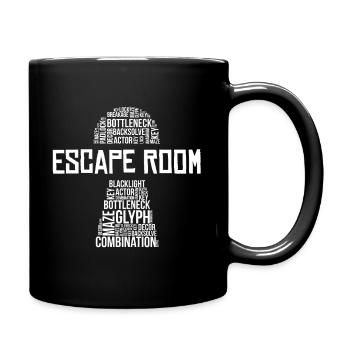 Escape Room Schlüsselloch - Tasse einfarbig - Schwarz - Rechts