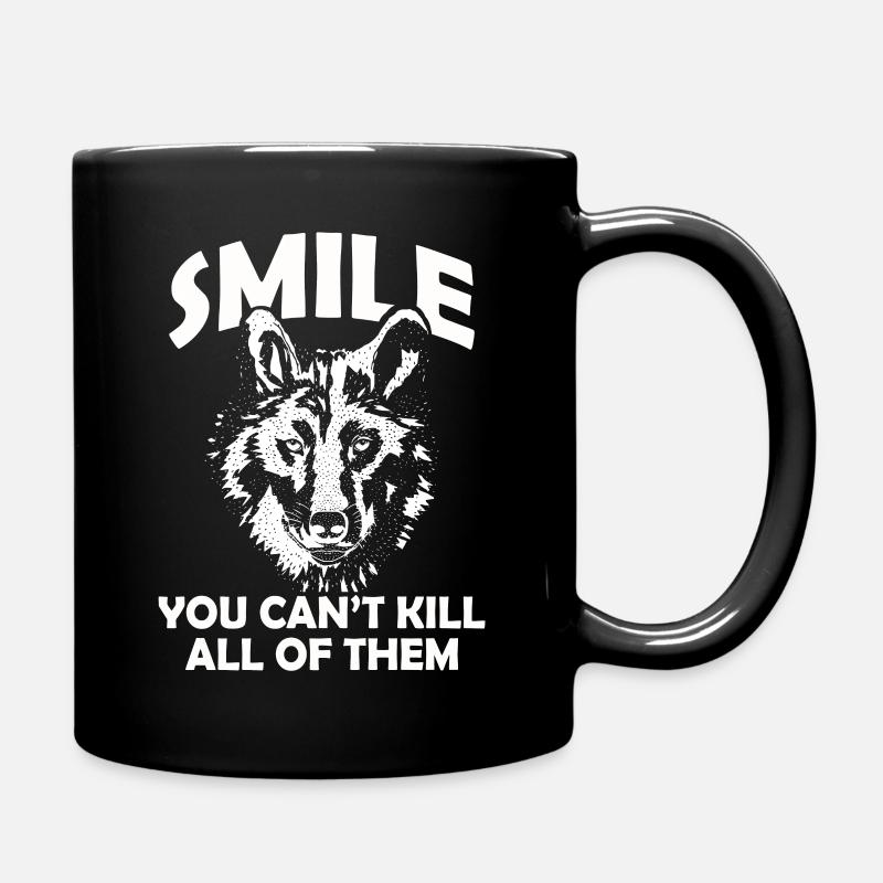 Wolf Tshirt Leader Leader Rudel Leitwolf Chef - Full Colour Mug - black