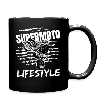 Supermoto / Supermotard / Supermoto Wheelie - Full Colour Mug - black - Right