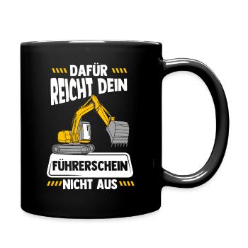 Bagger - Tasse einfarbig - Schwarz - Rechts