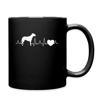 Brandlbracke Herzschlag Bracke chien de chasse - Mug uni - noir - Droite