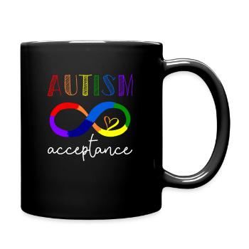 Autism Acceptance Awareness Vintage Colorful - Mug uni - noir - Droite