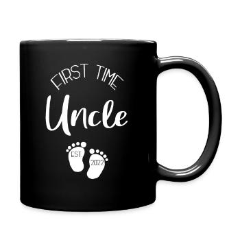 Promoted to Uncle 2022 | Uncle for the first time - Full Colour Mug - black - Right