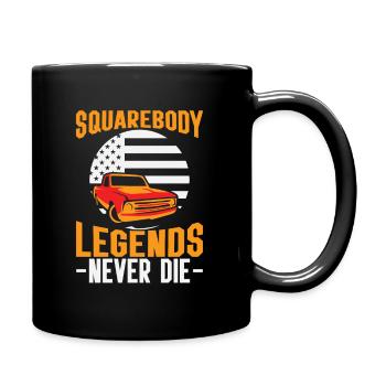 Pick Up Squarebody Truck Pickup Truck 4x4 - Tasse einfarbig - Schwarz - Rechts