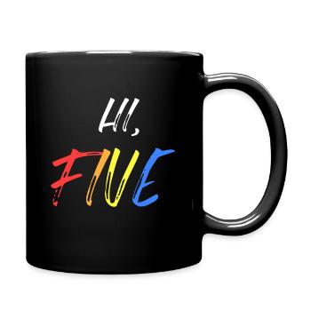 Hi Five Birthday 5 Jahre Geburtstag Geschenk - Tasse einfarbig - Schwarz - Rechts