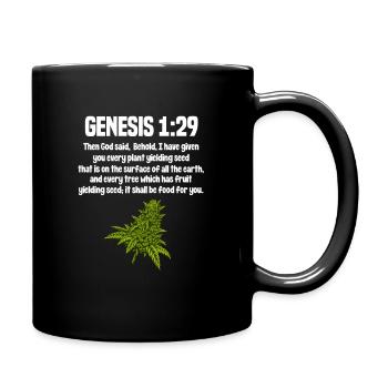 Cannabis religion - Full Colour Mug - black - Right