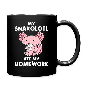 My snaxolotl ate my homework Japan Kawaii - Tasse einfarbig - Schwarz - Rechts