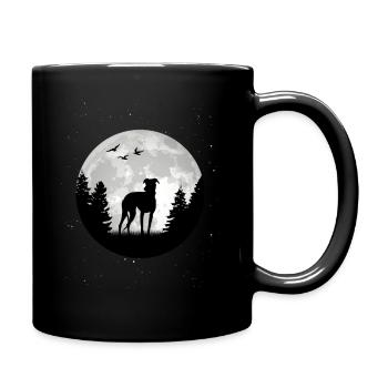 Greyhound Mond Britischer Windhund Besitzer - Tasse einfarbig - Schwarz - Rechts