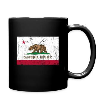California Republic Sommer Sun Palms Beach Cali - Tasse einfarbig - Schwarz - Rechts