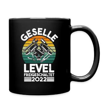 Geselle 2022 Gesellenprüfung Bestanden Level - Tasse einfarbig - Schwarz - Rechts