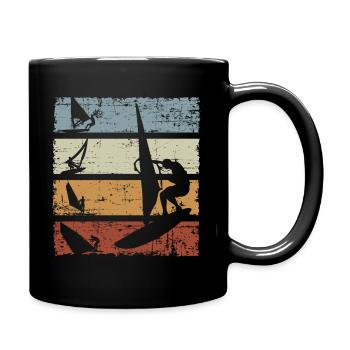 Vintage Windsurfing - Full Colour Mug - black - Right