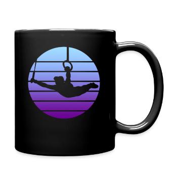 Gymnastik - Turnen Retro Vintage Design - Tasse einfarbig - Schwarz - Rechts