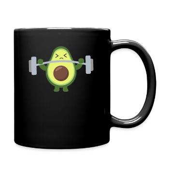 Avocado Fitness Huntel funny avocados - Full Colour Mug - black - Right