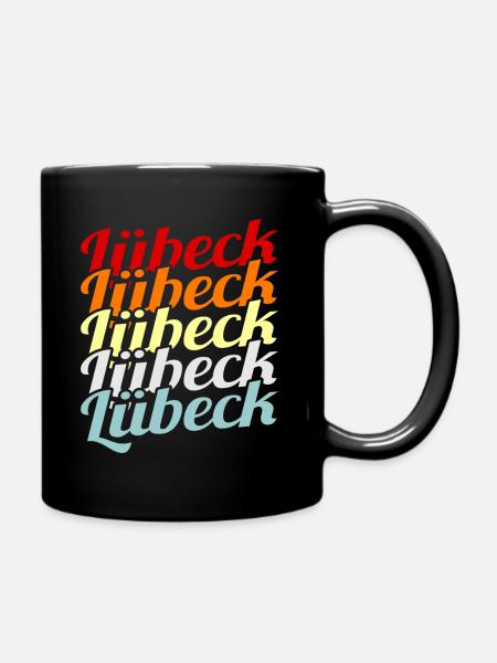 Lübeck - Tasse einfarbig - Schwarz