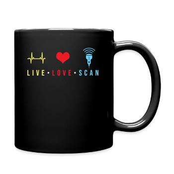 Ultraschall Sonographer Geschenk - Tasse einfarbig - Schwarz - Rechts