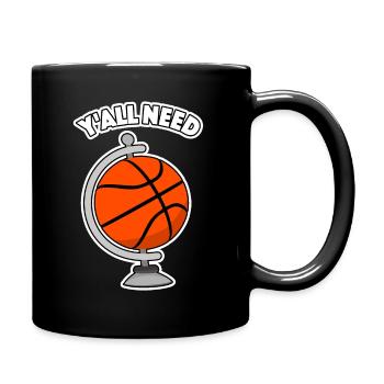 BBall World Globe - You All Need Basketball - Full Colour Mug - black - Right