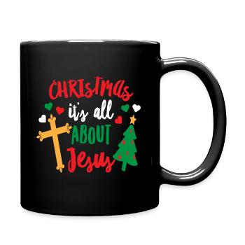 Christmas Jesus Religion Xmas Apparel - Full Colour Mug - black - Right