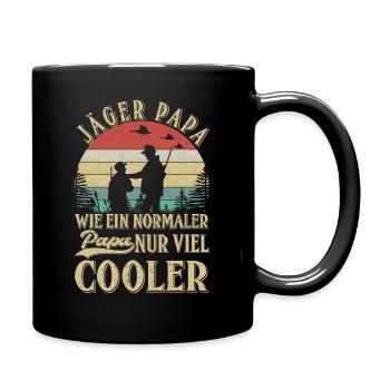 Chasseurs papa chasse - Mug uni - noir - Droite