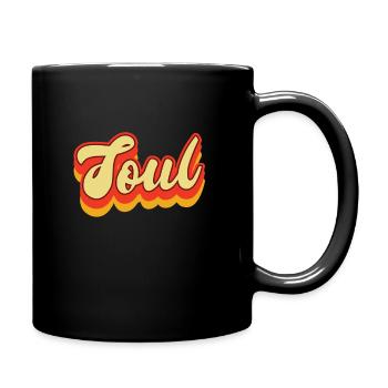 Soul Musik Disco Retro 60er 70er Geschenk - Tasse einfarbig - Schwarz - Rechts