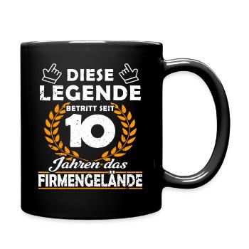 Legend enters 10 years of grounds - company anniversary - Full Colour Mug - black - Right