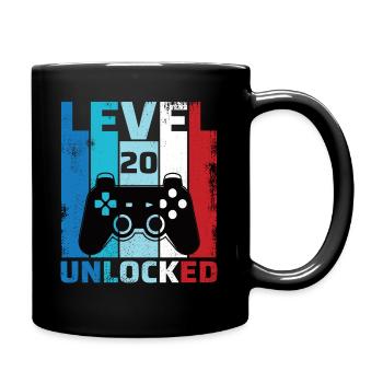 20.Geburtstag LVL20 unlocked 2002 Vintage - Tasse einfarbig - Schwarz - Rechts