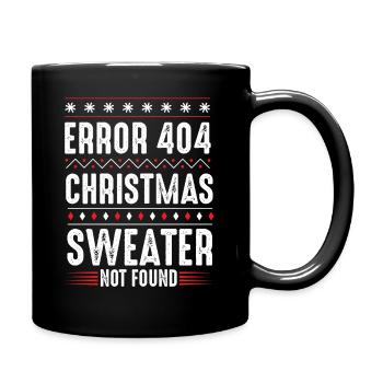 Error 404 Christmas Sweater Not Found Computer - Tasse einfarbig - Schwarz - Rechts