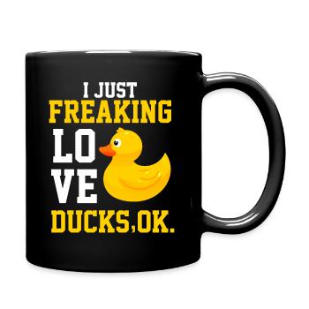 I Just Freaking Love Ducks Ok Rubber Duck - Mug uni - noir - Droite