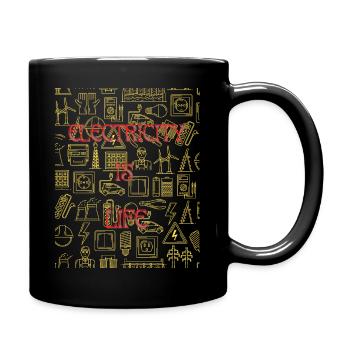 Design Énergie Électrique Industrielle - Mug uni - noir - Droite