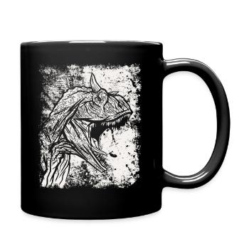 Carnotaurus Dinosaur Grunge Prehistoric Dino - Full Colour Mug - black - Right