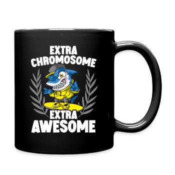 Extra Chromosome Extra Awesome Down Syndrome - Full Colour Mug - black - Right