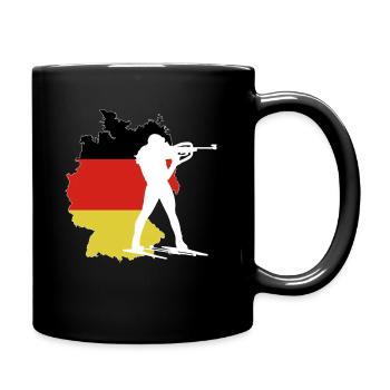 Germany Flag German Flag Biathlon - Full Colour Mug - black - Right