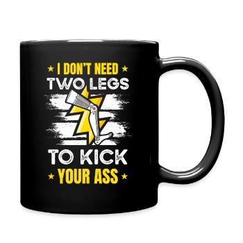 Amputierte Komisch - Tasse einfarbig - Schwarz - Rechts