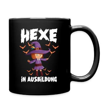 Hexe in Ausbildung Halloween - Tasse einfarbig - Schwarz - Rechts