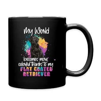 Thanks to my Flat coated retriever dog - Mug uni - noir - Droite