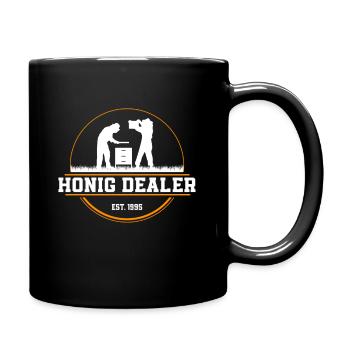Honig Dealer Imker Bienenzüchter Bienenflüsterer - Tasse einfarbig - Schwarz - Rechts