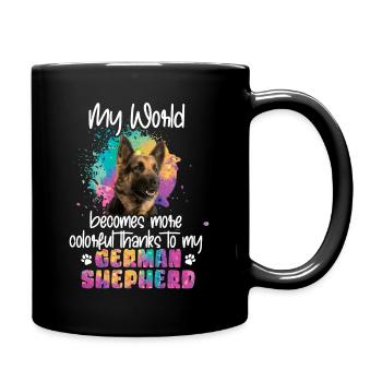 Thank you French shepherd dog - Mug uni - noir - Droite