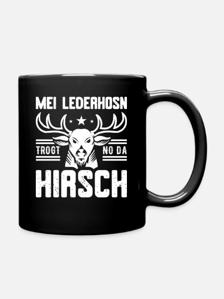 Lederhose - Tasse einfarbig - Schwarz
