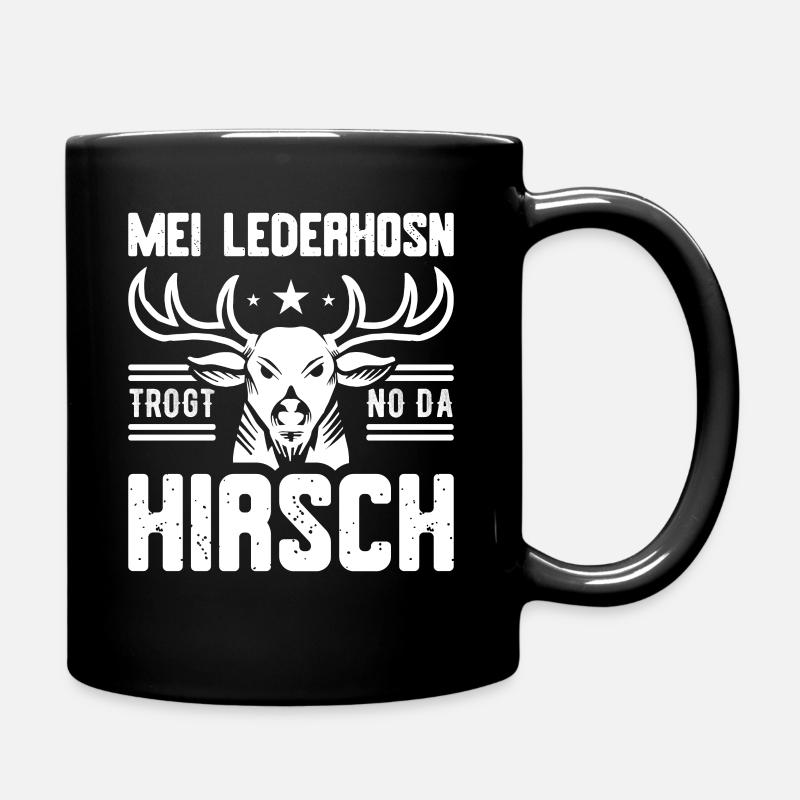 Lederhose - Tasse einfarbig - Schwarz