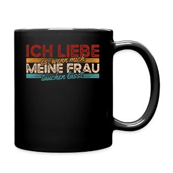 Tauchen Taucher - Tasse einfarbig - Schwarz - Rechts