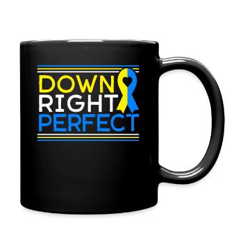 Syndrome de Down Right Perfect Down - Mug uni - noir - Droite