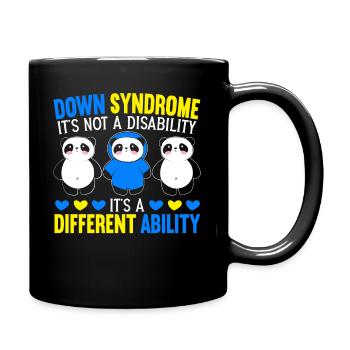 Down Syndrom Ist Eine Andere Fähigkeit - Tasse einfarbig - Schwarz - Rechts