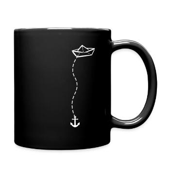 Paper Ship Sea Paper Boat Paper Boat - Full Colour Mug - black - Right